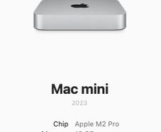 Mac Mini M2 Pro 2023 16GB 500GB SSD + Apple Keyboard + Magic Mouse 2 + 3D printed stand