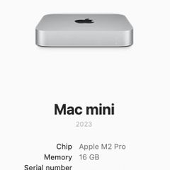 Mac Mini M2 Pro 2023 16GB 500GB SSD + Apple Keyboard + Magic Mouse 2 + 3D printed stand