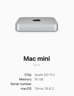 Mac Mini M2 Pro 2023 16GB 500GB SSD + Apple Keyboard + Magic Mouse 2 + 3D printed stand