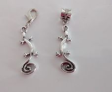 Lizard Charm - Pandora Style / Lobster Clasp