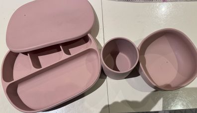 Baby silicone feeding set