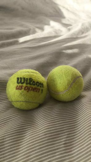 Pair of Tennis Balls (1x Wilson US Open + 1x Unbranded)