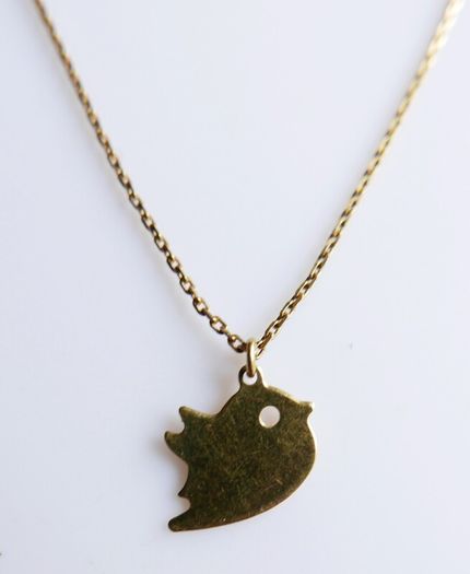 Gold over 925 Sterling Silver Bird Pendant Necklace 18" MIDAS ALTRO BIRD PENDANT NECKLACE 1,9g
