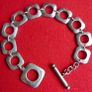 Vintage Tiffany & Co Sterling Silver 925 Cushion Link Bracelet Toggle length 8" 27,05g Image 5