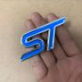 Ford ST Badge Metal Styling Red Blue Black ST Chrome Car Emblem Badge Auto Decal 3D Sticker Emblem for Ford Focus ST Mondeo Image 2