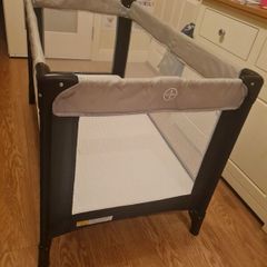 Full size travel cot with mattress