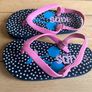 Cotton on Kids' Pink & navy polka dot Flip Flops Size 7 EUR 24 BNWOT Image 2