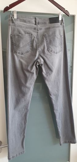 Miss by Captain Tortue grey skinny with zip detail Sz 38 (10-12UK) - Rrp 89 (New)