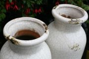 Vintage Ceramic Bottle Vases 14" Height