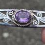 Vintage Sterling Silver And Amethyst Brooch Image 2