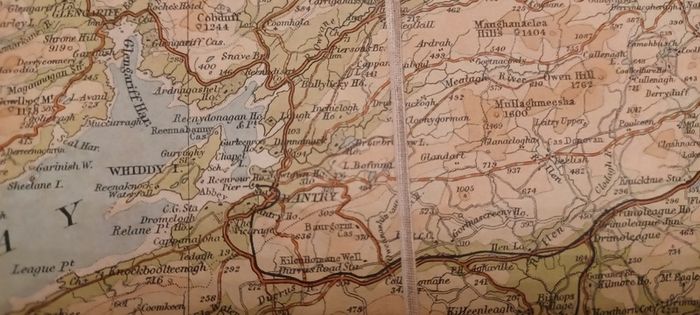 Vintage Map of Killarney and Cork