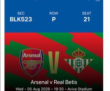 Arsenal V Real Betis