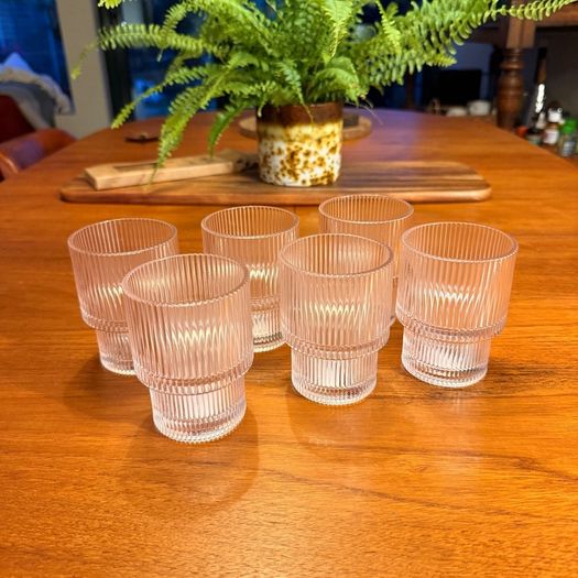 Set of 6 Fluted style Glasses