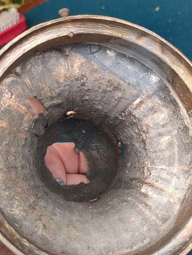 Mid century large brutalist ceiling shade