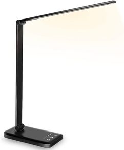 Desk lamp,Eye-caring Aluminium Dimmable Bedside lamp with USB Charging Port, 5 Light Modes x 10 Brightness Levels,Touch Control, for Home,Office,Bedroom,Reading,Work,Study
