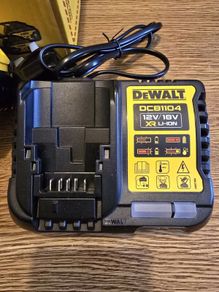 DeWaLT DCB1104 Multi Voltage 12V / 18V XR Fast Charger. Dewalt Jigsaw 1/2 Inch Impact Wrench 54V Leaf Blower 54V Strimmer Air Compressor PowerStack 1.7AH 5AH 18V Batteries Chainsaw Hedge Trimmer Impact driver Angle Grinder DCB104 8A 54V Flexvolt Charger