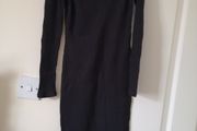 River Island Midi Black Dress size UK 8