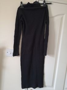 River Island Midi Black Dress size UK 8