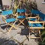Directors chairs 6 wood & canvas Image 3