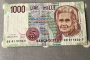 Rare Italian Banknote 1000 Lire