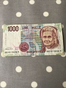 Rare Italian Banknote 1000 Lire