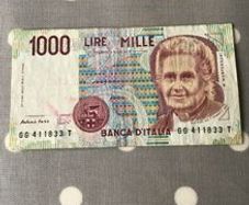 Rare Italian Banknote 1000 Lire