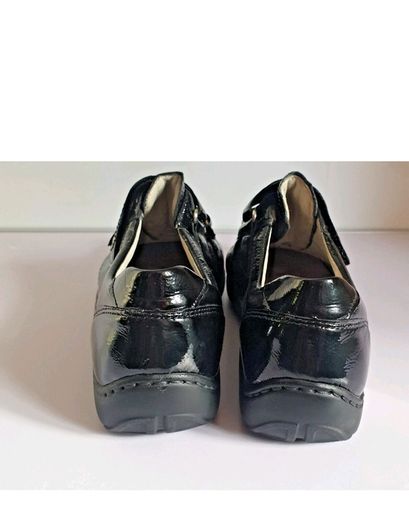 Waldlaufer Henni Black Patent Leather Wide Fit H Comfort Shoes UK3 EU36 BNIB  CAN POST