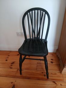 Hand Painted Black Versatile vintage chair