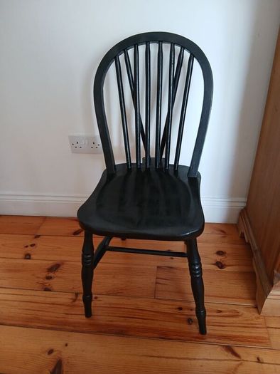 Hand Painted Black Versatile vintage chair