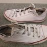 Converse All Star White Leather Low Top Trainers. Size EU 36.5 Image 3