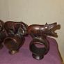 Set of 5 hand carved African Animal Napkin Holders Image 4