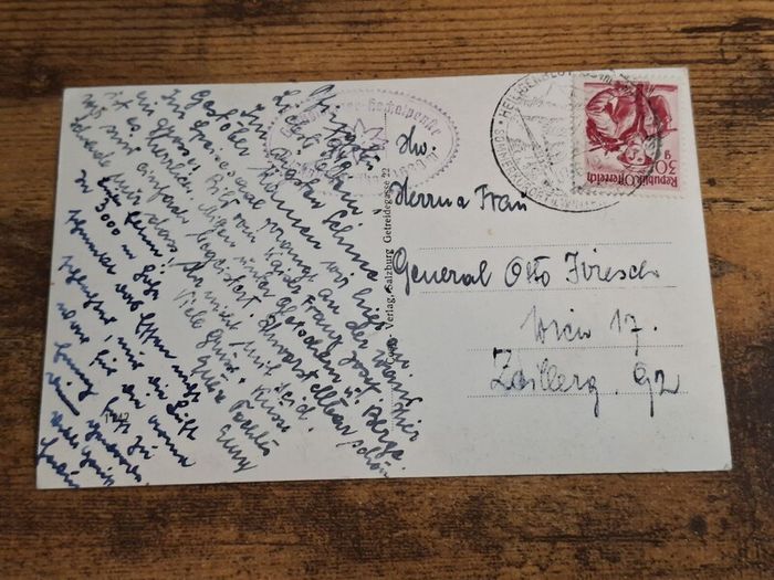 Vintage Postcard Kaiser Franz Josef Lodge and Grossglockner Mountain, Austria - free standard postage