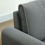 Two-Seater Sofa, Fabric Couch, 2 Back Cushions, Cord Cover, 145 x 75 x 78 cm, Anthracite Image 4
