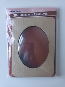 Oval Aperture Cards with Domes & Envelopes