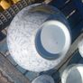 Minton blue and white marble style jug, bowl and sponge and soap dish. D18 Image 4