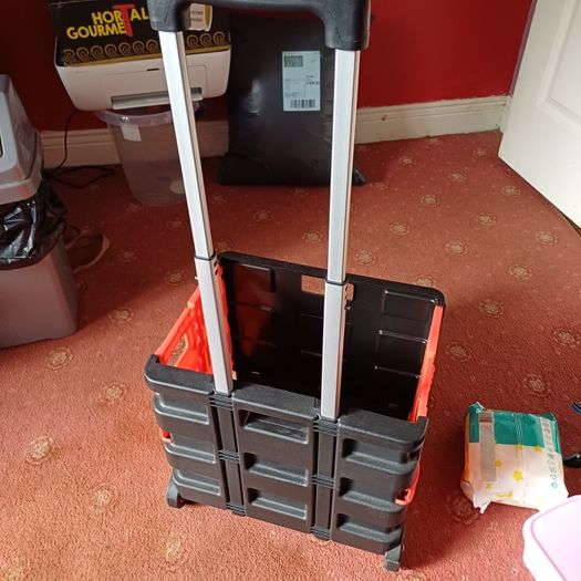 two wheel trolley Box.ideal for shopping.etc.