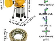main image for ad Auger Pipe Drain Cleaning Machine 400W Electric Drain Cleaner 20-125MM Tube Unblocker Toilet Sewer Dredger Set