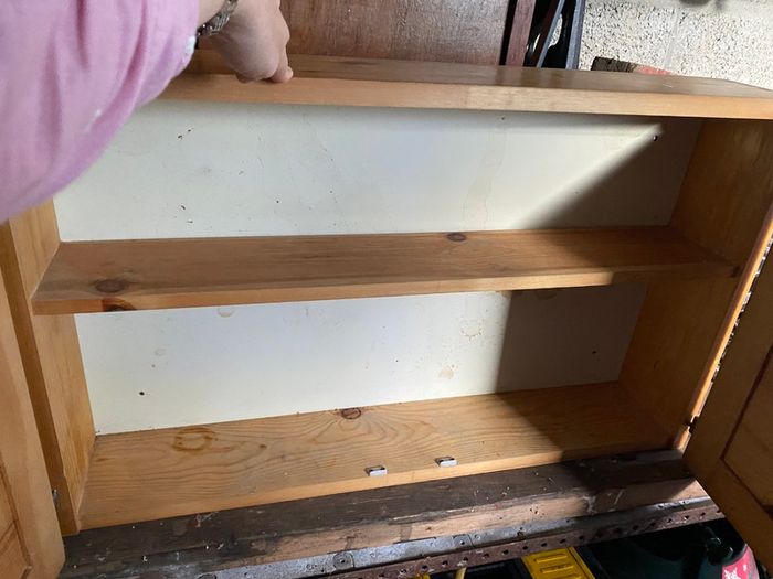 Wooden bathroom cabinet