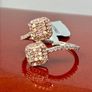 Gold 9K Rose Gold SGL Certified Natural Pink Diamond & White Diamond Image 3