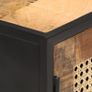 Sideboard 60x35x75 cm Rough Mango Wood and Natural Cane Image 2