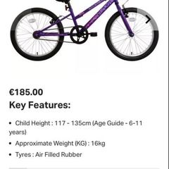 Apollo junior envy hybrid purple bike