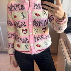Gorgeous River Island Pink Nephthys Collab Apres Ski Print Cardigan