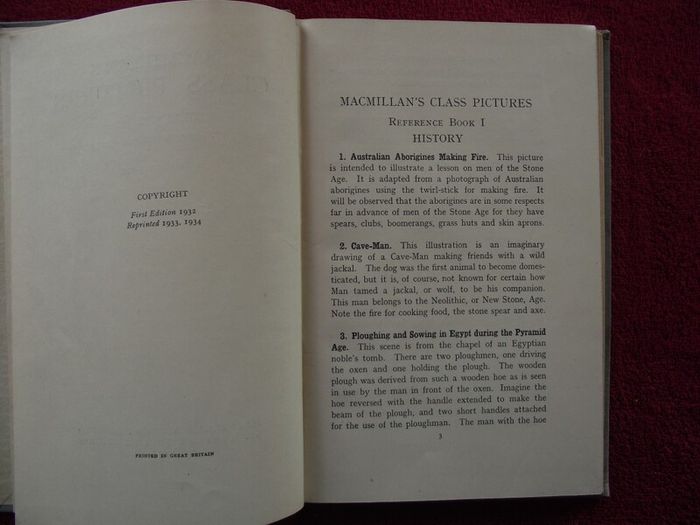 Macmillan's Class Pictures - 169 Plates + Original Folder + Reference Book 1934