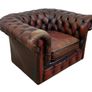 Vintage Deep Button ox-blood leather Chesterfield Image 3