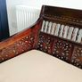 Stunning 2 Seater Wooden Sofa (Walnut Finish) Image 4
