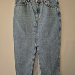 MANGO Denim Midi Skirt XL