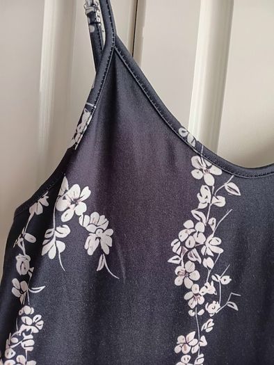 Black and White Camisole Style Sun Dress