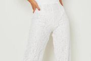 White Boohoo lace jumpsuit wide legs size UK6/8 EU34/36 Perfect condition Postage included