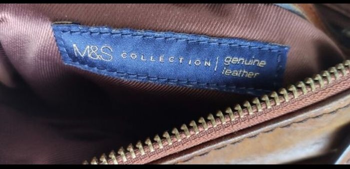 M&S Collection Genuine Leather Crossbody  Dark Tan