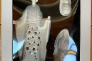 Three piece luxury porcelain LED Nativity Scene